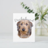 Dackel (Drahthaar) Mama 2 Postkarte (Stehend Vorderseite)