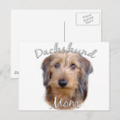 Dackel (Drahthaar) Mama 2 Postkarte (Vorne/Hinten)