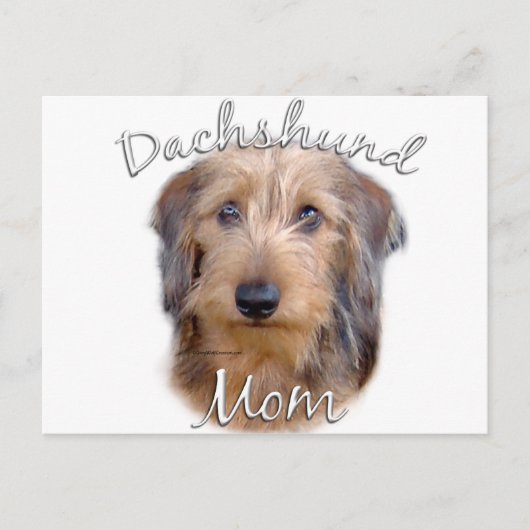 Dackel (Drahthaar) Mama 2 Postkarte (Vorderseite)