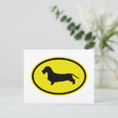 Dackel Drahthaar Postkarte (Stehend Vorderseite)