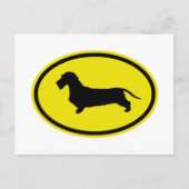 Dackel Drahthaar Postkarte (Vorderseite)