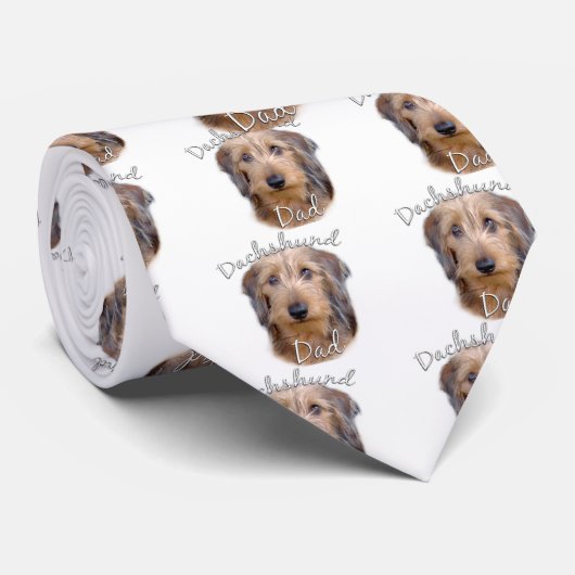 Dackel (Drahthaar) Vater 2 Krawatte (Gerollt)