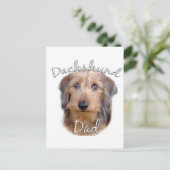 Dackel (Drahthaar) Vater 2 Postkarte (Stehend Vorderseite)