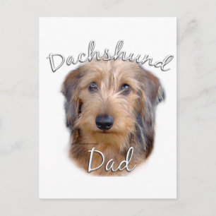 Dackel (Drahthaar) Vater 2 Postkarte