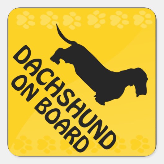 Dackel [drahthaarig] Xing Quadratischer Aufkleber (Vorderseite)