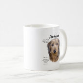 Dackel (Drahthaarterrier) Historisches Design Kaffeetasse (VorderseiteRechts)