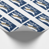 Dackel durch das Schnee-Verpackungs-Papier Geschenkpapier (Ecke)