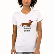 Dackel durch das Schnee-WeihnachtsShirt