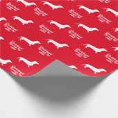 Dackel durch den Schnee Geschenkpapier (Ecke)