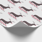 Dackel durch den Schnee Geschenkpapier (Ecke)