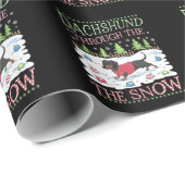 Dackel durch den Schnee Geschenkpapier (Rolleneckpunkt)