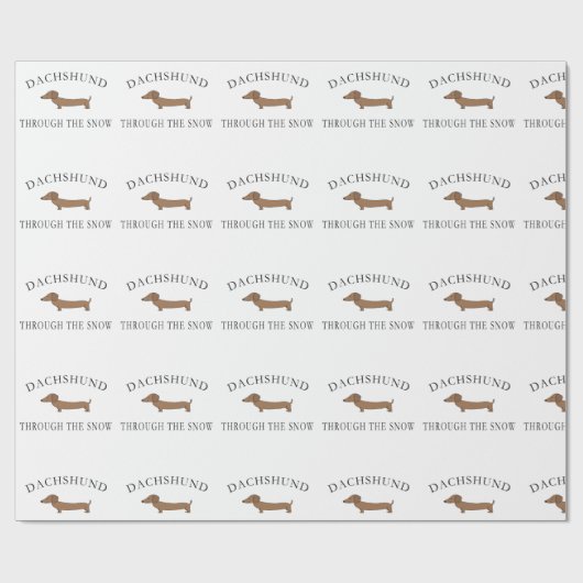 Dackel durch den Schnee Geschenkpapier (Flach)