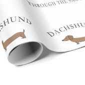 Dackel durch den Schnee Geschenkpapier (Rolleneckpunkt)