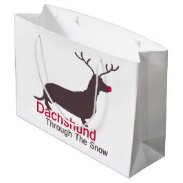 Dackel durch den Schnee Große Geschenktüte
