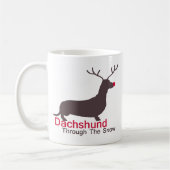 Dackel durch den Schnee Kaffeetasse (Links)