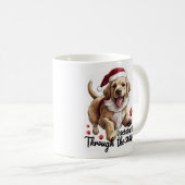 Dackel durch den Schnee Kaffeetasse (VorderseiteRechts)