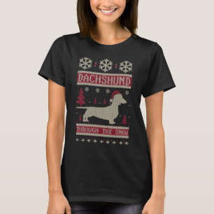 Dackel durch den Schnee T-Shirt