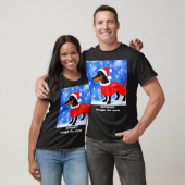 Dackel durch den Schnee! T-Shirt (Unisex)