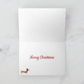 Dackel durch den Schneeballgruß Dankeskarte (Innenseite)