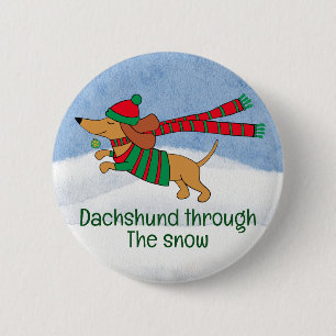 Dackel durch den Schneeballknopf Button