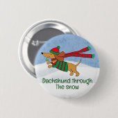 Dackel durch den Schneeballknopf Button (Vorne & Hinten)