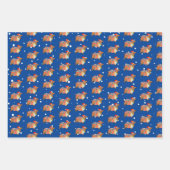 Dackel durch den Schneehund Geschenkpapier Set (Vorderseite)