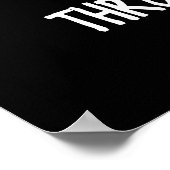 Dackel durch den schneeweihnachtlichen Pun Dark BG Poster (Ecke)