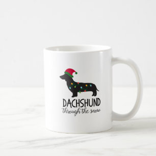 Dackel durch die Schnee-Tasse, Weihnachten Kaffeetasse