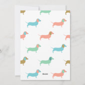 Dackel durch die Weihnachtsfotos Feiertagskarte (Rückseite)