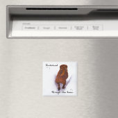 Dackel durch Schnee, der durch den Schnee hinaustr Magnet (In Situ (Geschirrspüler))