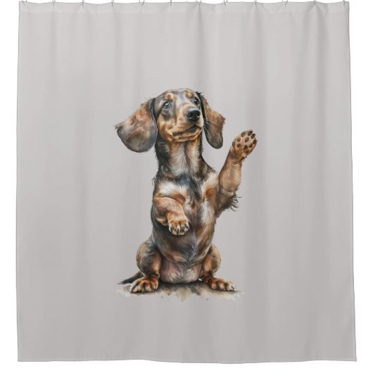 Dackel Duschvorhang (Vorderseite)