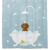 Dackel Duschvorhang (Vorderseite)