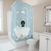 Dackel Duschvorhang (Beispiel)