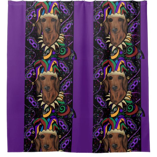 Dackel Duschvorhang (Vorderseite)