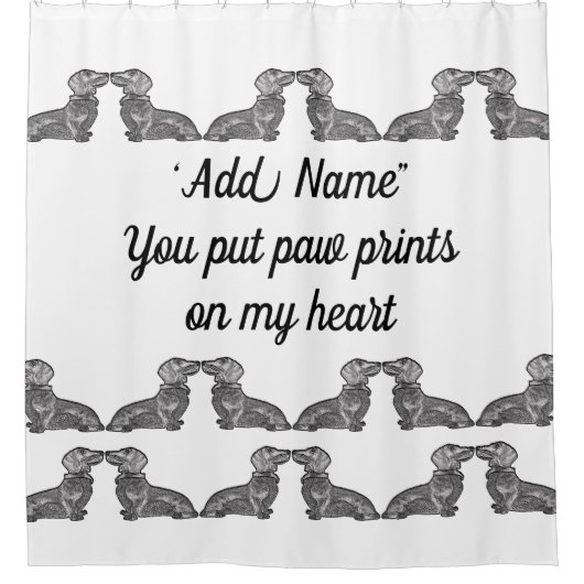 Dackel Duschvorhang (Vorderseite)