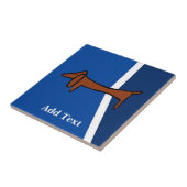 Dackel Dutch Look, Personalize Fliese (Seite)