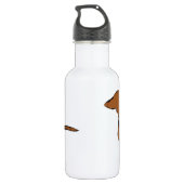 Dackel Edelstahlflasche (Rückseite)