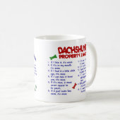Dackel-Eigentums-Gesetze 2 Kaffeetasse (VorderseiteRechts)