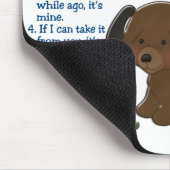 Dackel-Eigentums-Gesetze 4 Mousepad (Ecke)