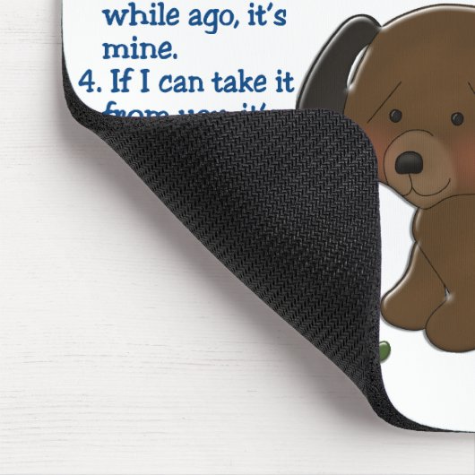 Dackel-Eigentums-Gesetze 4 Mousepad (Ecke)