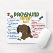 Dackel-Eigentums-Gesetze 4 Mousepad (Mit Mouse)