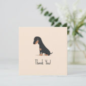 Dackel Einladung (Stehend Vorderseite)