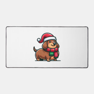 Dackel Elegance Weihnachtsvorfreude Klassisch Schreibtischunterlage