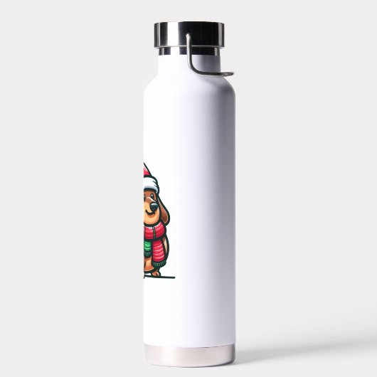 Dackel Elegance Weihnachtsvorfreude Klassisch Trinkflasche (Links)