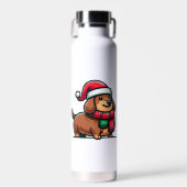 Dackel Elegance Weihnachtsvorfreude Klassisch Trinkflasche (Vorne)