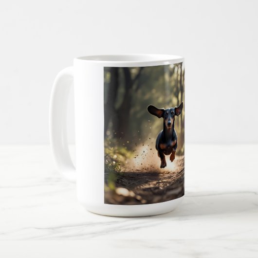 Dackel Elegante Kaffee Tasse (Vorderseite Links)