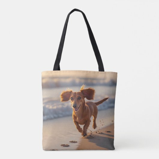 Dackel Elegante Tasche (Rückseite)