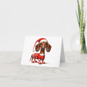 DACKEL ELF CHRISTMAS CARD KARTE