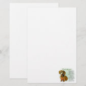 Dackel Erbe der Liebe Briefpapier (Vorne/Hinten)