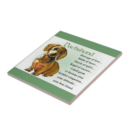 Dackel Erbe der Liebe Fliese (Seite)